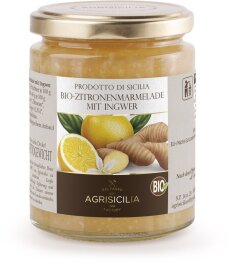 Agrisicilia Zitronen mit Ingwer Marmelade 360g Bio