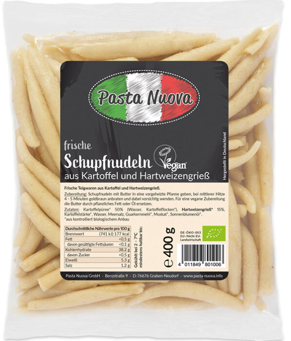 Pasta Nuova Frische Schupfnudeln aus Kartoffeln 400g Bio
